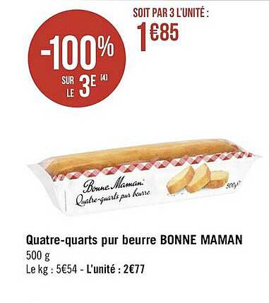 quatre-quarts pur beurre bonne maman