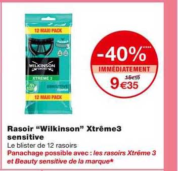 Rasoir "wilkinson" Xtrême3 Sensitive