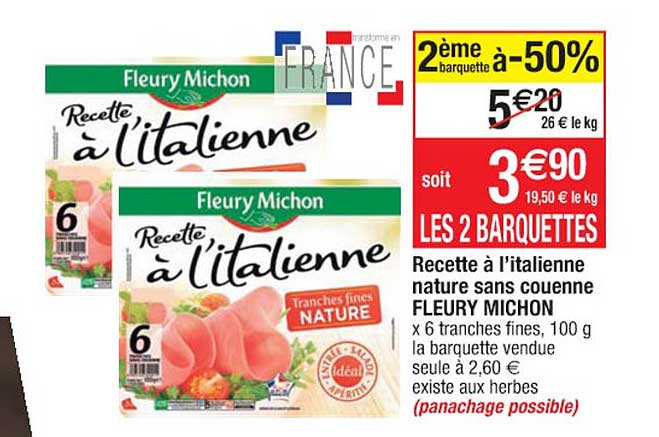 recette à l'italienne nature sans couenne fleury michon