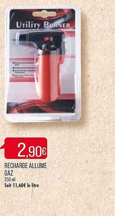 recharge allume gaz