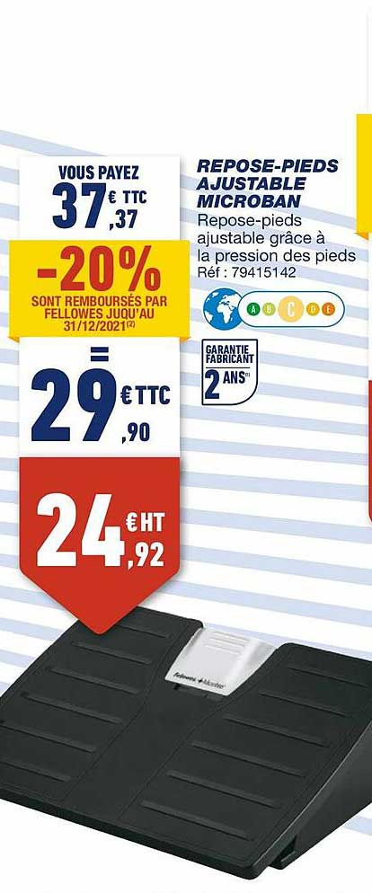 repose-pieds ajustable microban