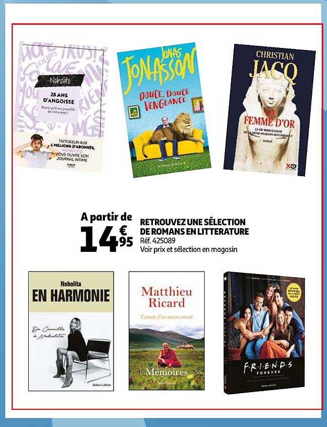 retrouvez une sélection de romans en littérature