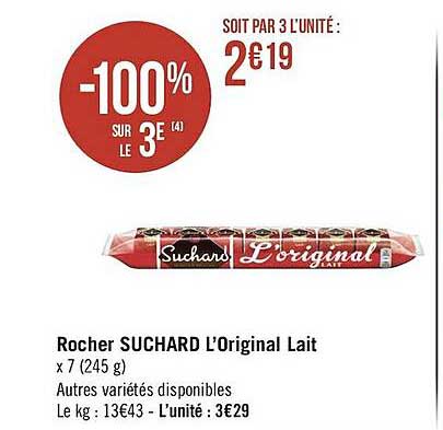 Rocher Suchard L'original Lait