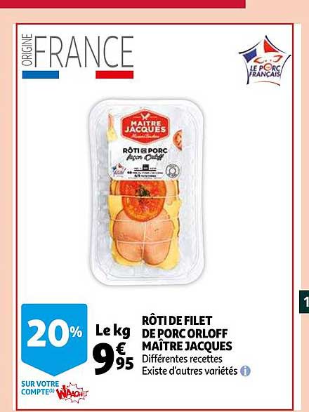 rôti de filet de porc orloff maître jacques