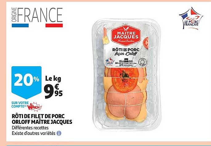 rôti de filet de porc orloff maître jacques