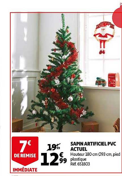 sapin artificiel pvc actuel