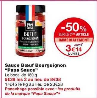 sauce bœuf bourguignon "papa sauce"