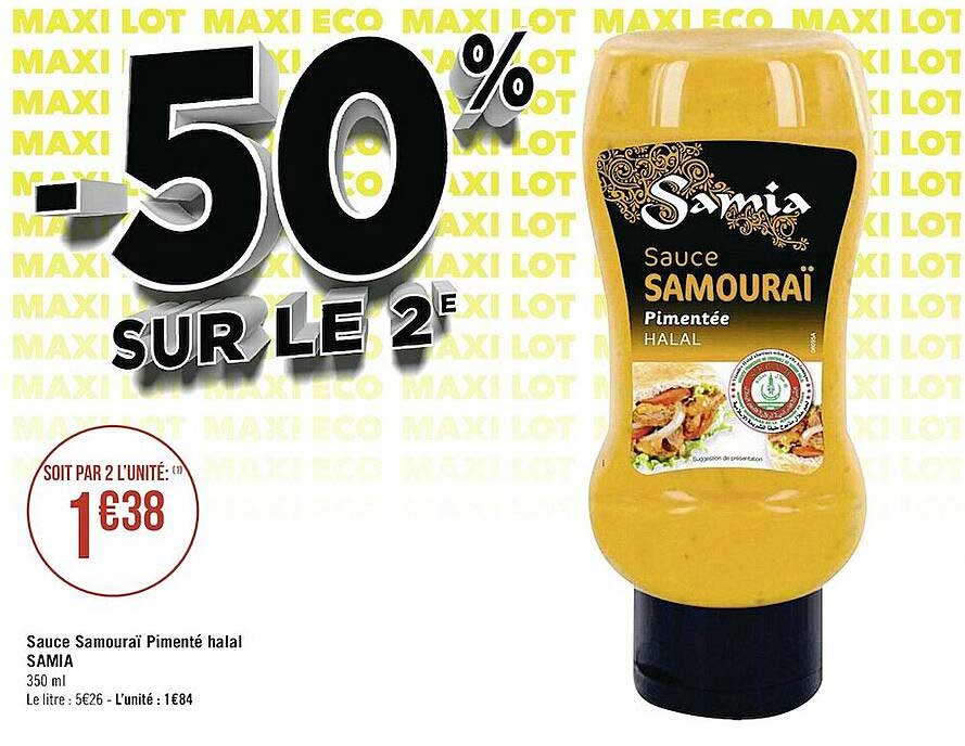 sauce samouraï pimenté halal samia
