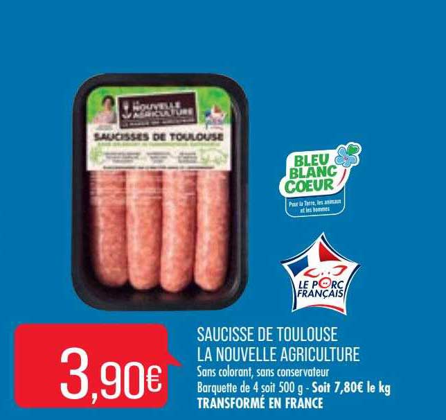 saucisse de toulouse la nouvelle agriculture