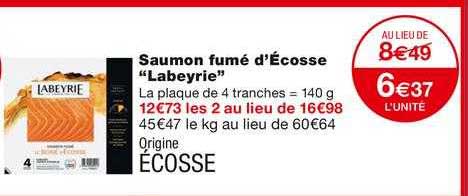 saumon fumé d'écosse "labeyrie"