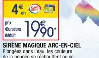 sirène magique arc-en-ciel