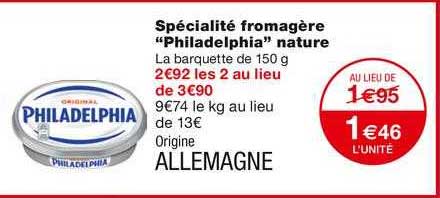Spécialité Fromagère "philadelphia" Nature
