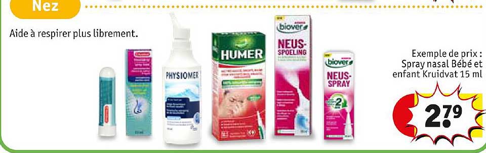 spray nasal bébé et enfant kruidvat 15 ml