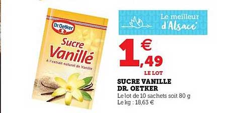 sucre vanillé dr. oetker