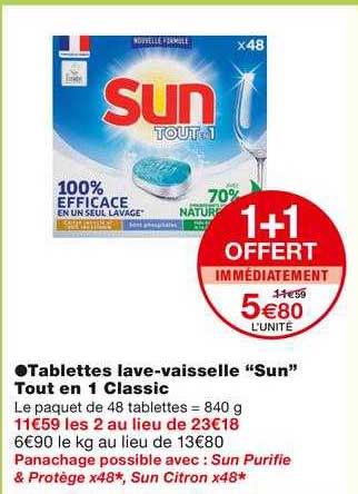 Tablettes Lave-vaisselle "sun" Tout En 1 Classic