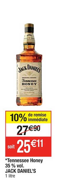 tennessee honey 35% vol. jack daniel's