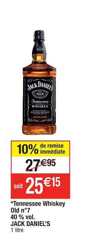 tennessee whiskey old n°7 40% vol. jack daniel's