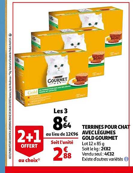 Terrines Pour Chat Avec Légumes Gold Gourmet