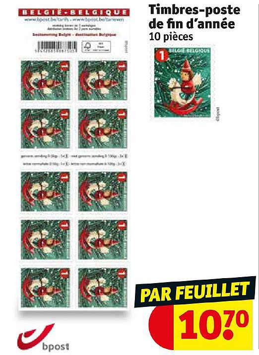 timbres-poste de fin d'année