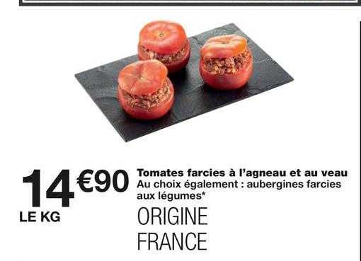 tomates farcies à l'agneau et au veau