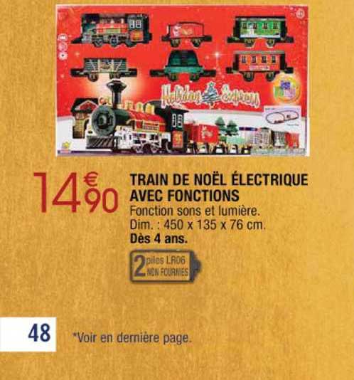 train de noël électrique avec fonctions