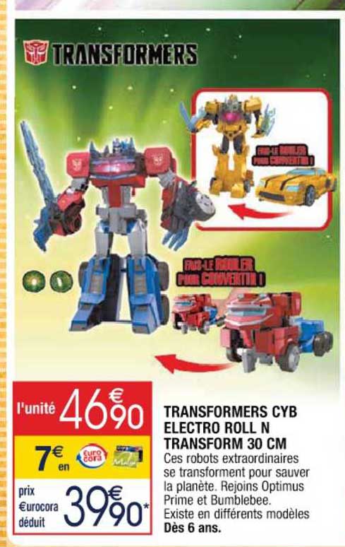 transformers cyb électro roll n transform 30 cm
