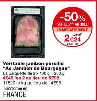 Véritable Jambon Persillé "au Jambon De Bourgogne"