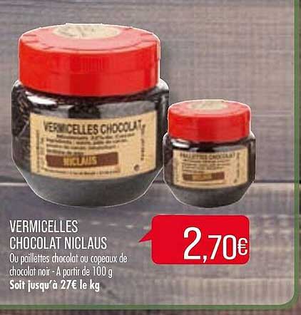vermicelles chocolat niclaus
