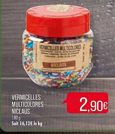 vermicelles multicolores niclaus