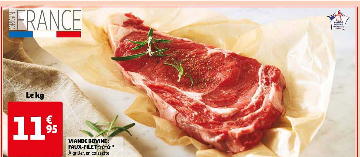 Viande Bovine : Faux-filet