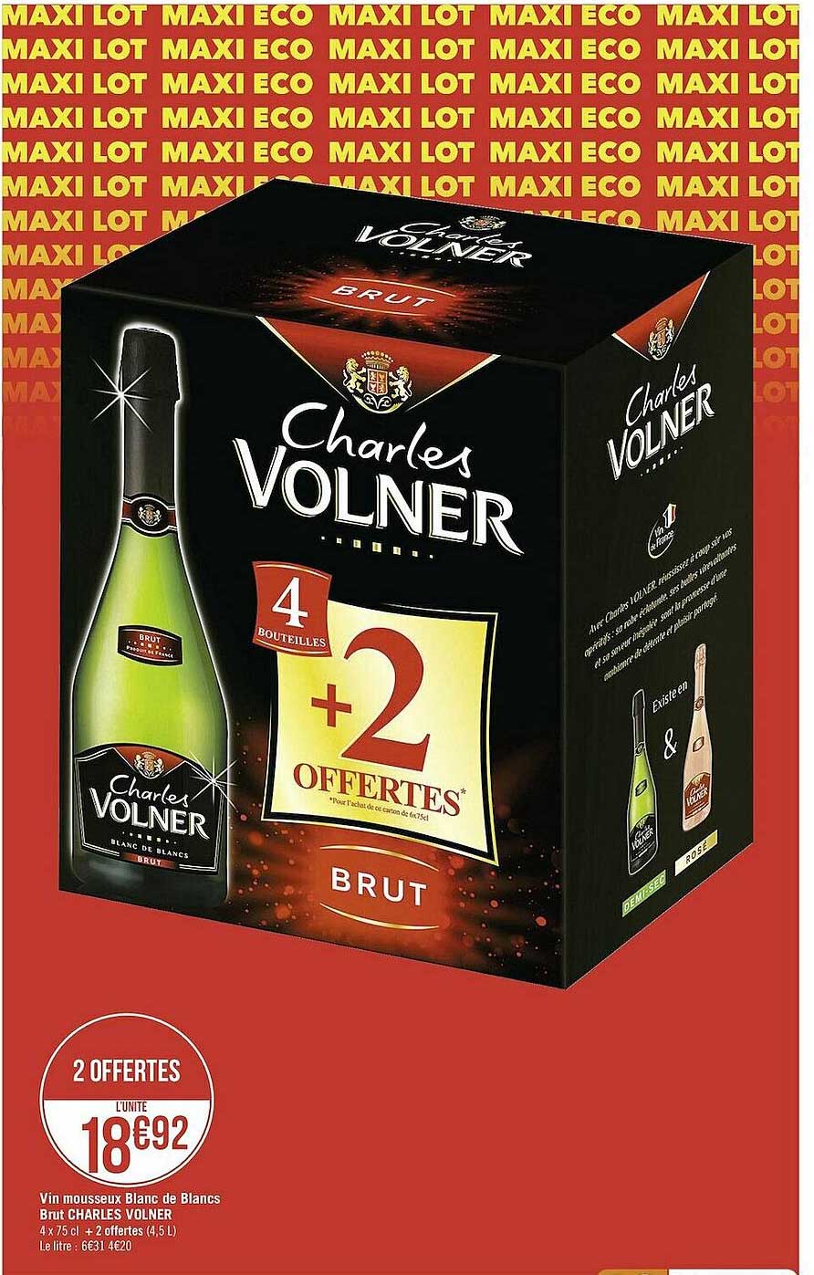 vin mousseux blanc de blancs brut charles volner