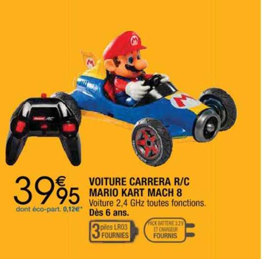 voiture carrera r-c mario kart mach 8