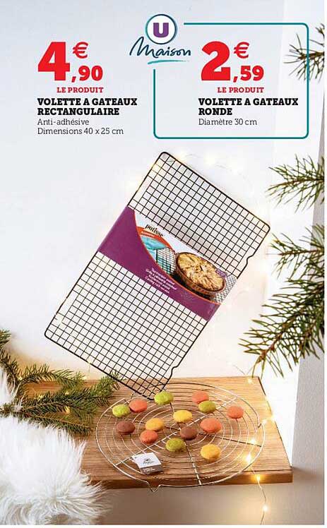 volette à gâteaux rectangulaire, volette à gâteaux ronde