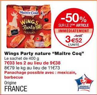 wings party nature "maître coq"