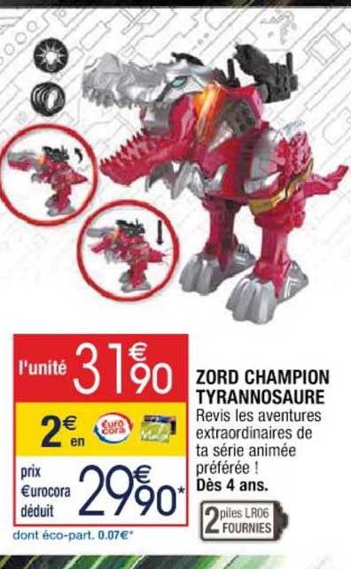 zord champion tyrannosaure