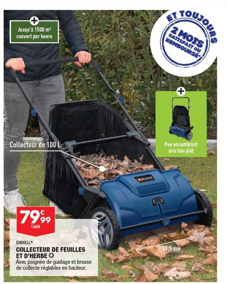 collecteur de feuilles et d'herbe einhell