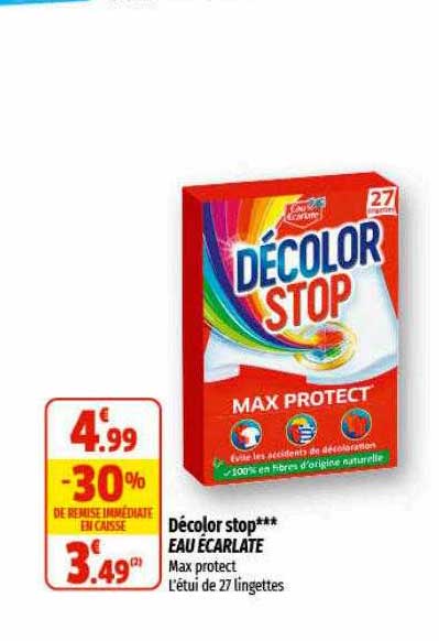 décolor stop eau écarlate
