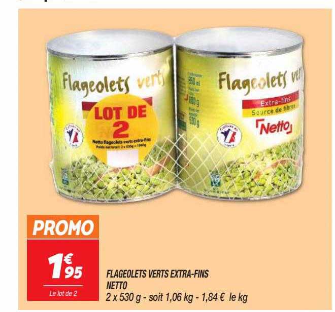 flageolets verts extra-fins netto