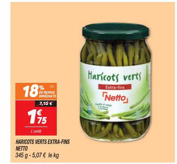 haricots verts extra-fins netto