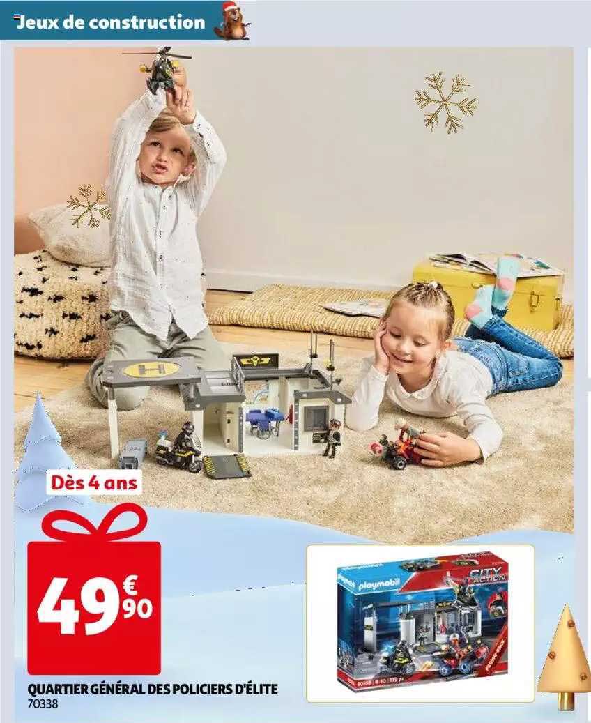 quartier général des policiers d'élite playmobil