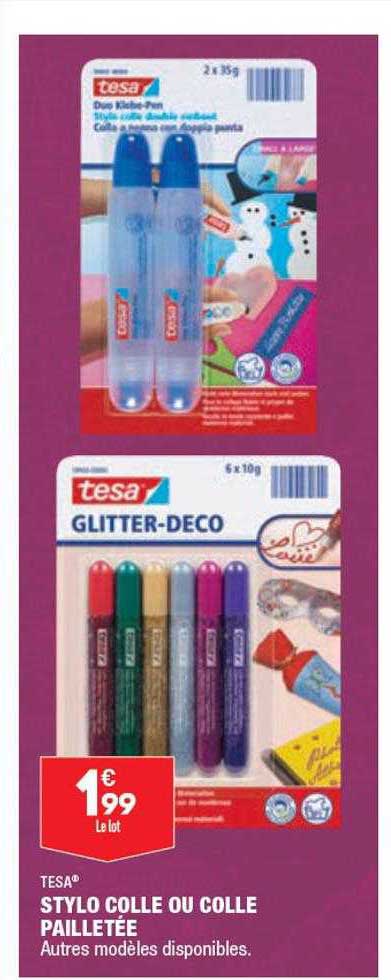 style colle ou colle pailletée tesa