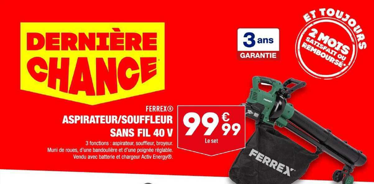 Aspirateur-souffleur Sans Fil 40v Ferrex