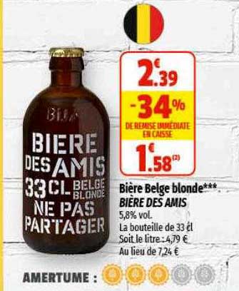 bière belge blonde bière des amis