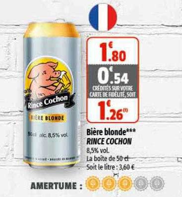 bière blonde rince cochon