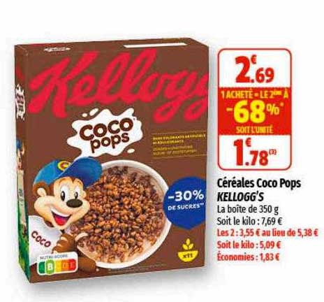 céréales coco pops kellogg's