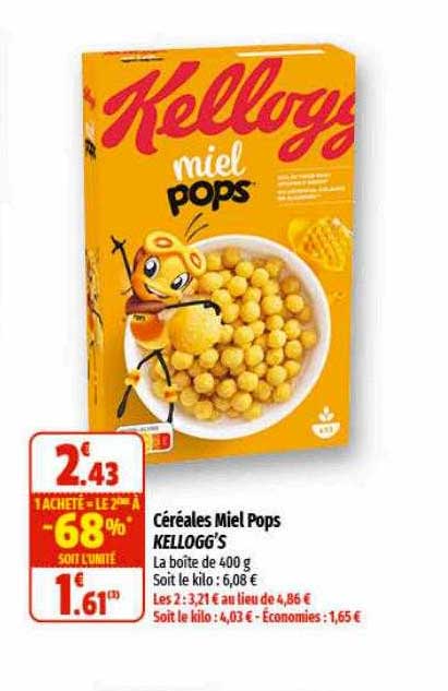 céréales miel pops kellogg's