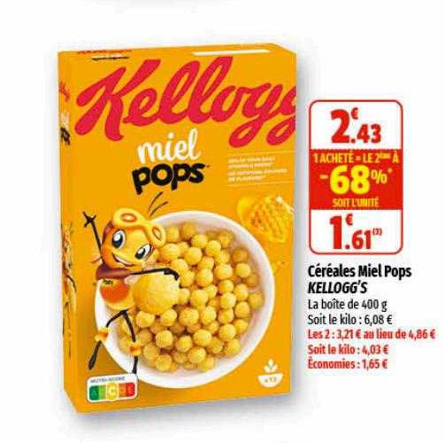céréales miel pops kellogg's