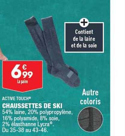 chaussettes de ski active touch