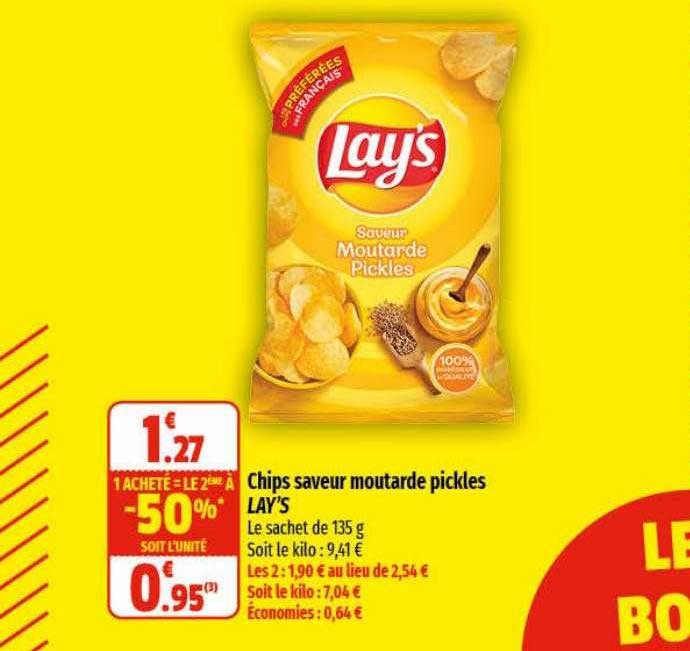 Chips Saveur Moutarde Pickles Lay's