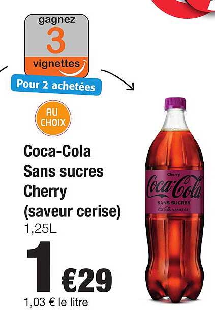 coca-cola sans sucres cherry (saveur cerise)